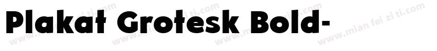 Plakat Grotesk Bold字体转换